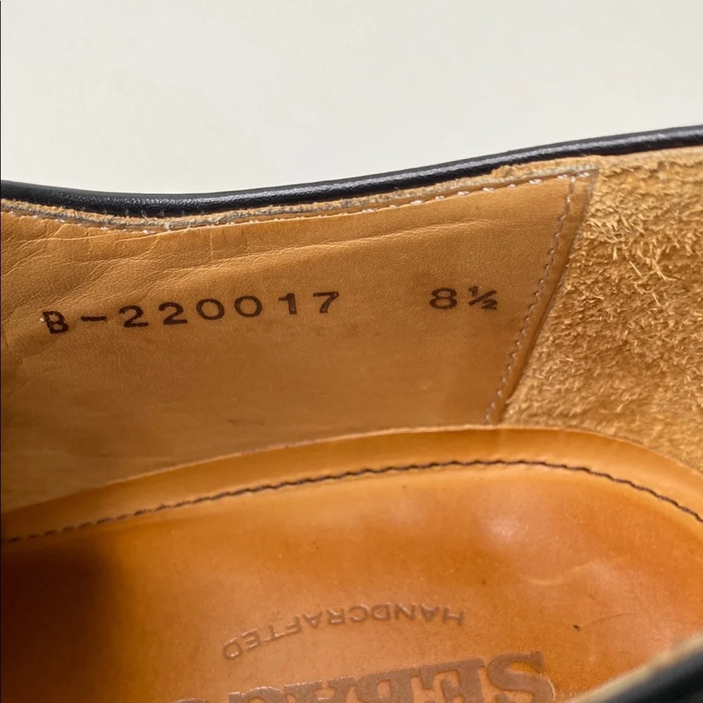 Sebago Cap Toe Oxford Lace Up Dress Shoe Black Leather‎ Size 8.5